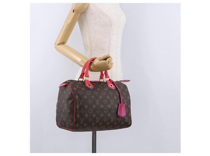 LOUIS VUITTON Monogram Totem Speedy 30 Hand Bag M41665 LV Auth 192431SV Monogramma - vista 23