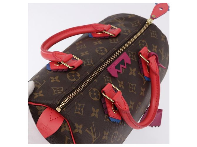 LOUIS VUITTON Monogram Totem Speedy 30 Hand Bag M41665 LV Auth 192431SV Monogramma - vista 6