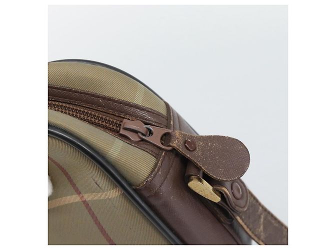 Borsa a Spalla Burberrys Nova Check in Tela Beige e Tonalità Oro Auth ka5489 - vista 14