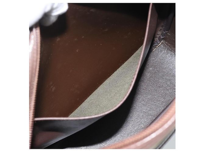 Borsa a Spalla Burberrys Nova Check in Tela Beige e Tonalità Oro Auth ka5489 - vista 18