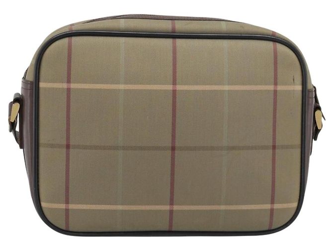 Borsa a Spalla Burberrys Nova Check in Tela Beige e Tonalità Oro Auth ka5489 - vista 3