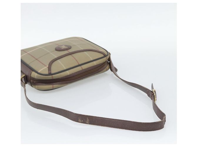 Borsa a Spalla Burberrys Nova Check in Tela Beige e Tonalità Oro Auth ka5489 - vista 7