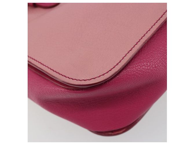 Borsa Miu Miu Madras in Pelle 2way Rosa Oro Auth 194746A D'oro - vista 13