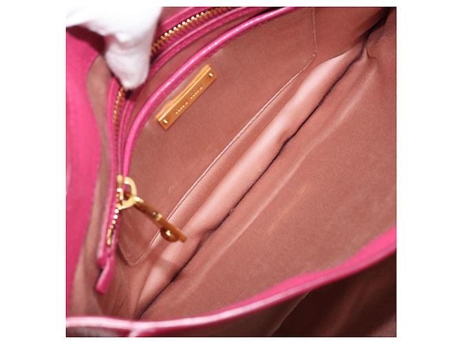 Borsa Miu Miu Madras in Pelle 2way Rosa Oro Auth 194746A D'oro - vista 20