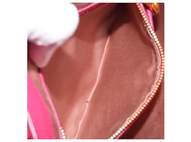 Borsa Miu Miu Madras in Pelle 2way Rosa Oro Auth 194746A D'oro - vista 22