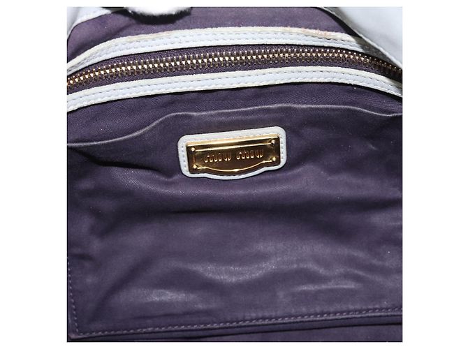 Borsa Miu Miu Matelasse in pelle 2way Azzurro chiaro Oro Auth bs36677A D'oro Blu chiaro - view 19