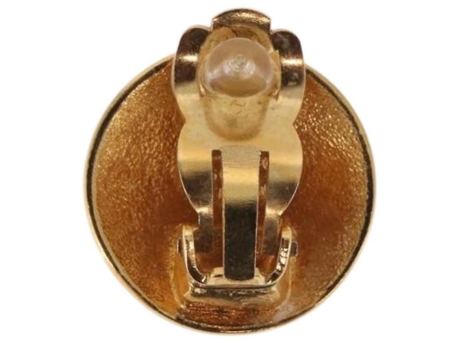 Orecchini CHANEL COCO Mark in metallo color oro CC Auth 193928V - vista 4