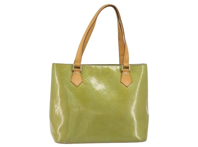 LOUIS VUITTON Borsa Monogram Vernis Houston Baby Blue M91005 LV Auth 193343 Blu chiaro - vista 13