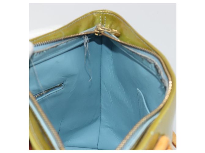 LOUIS VUITTON Borsa Monogram Vernis Houston Baby Blue M91005 LV Auth 193343 Blu chiaro - vista 22