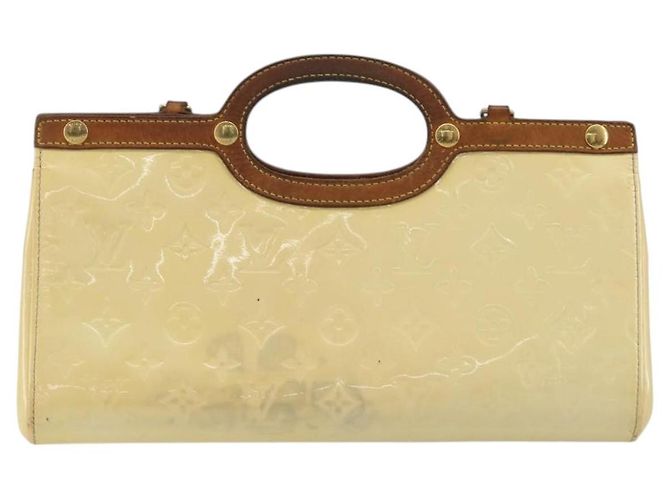 LOUIS VUITTON Monogram Vernis Roxbury Drive Hand Bag Perle M91374 LV Auth 192500 - vista 13