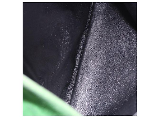 Céline Borsa a Spalla con Catena CELINE in Scamosciato Verde e Oro Autentica 193356A D'oro - vista 19
