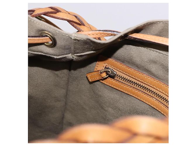 Bolso de Hombro GUCCI Lona Verde Beige 110233 Auth 192739A - vista 20