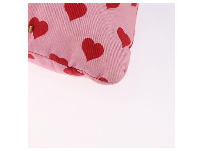 Pochette Miu Miu in nylon rosa e oro Auth bs36456 D'oro - vista 12