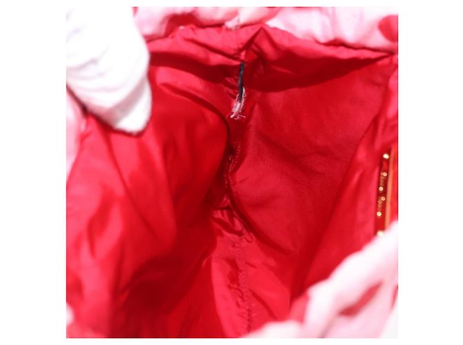 Pochette Miu Miu in nylon rosa e oro Auth bs36456 D'oro - vista 19