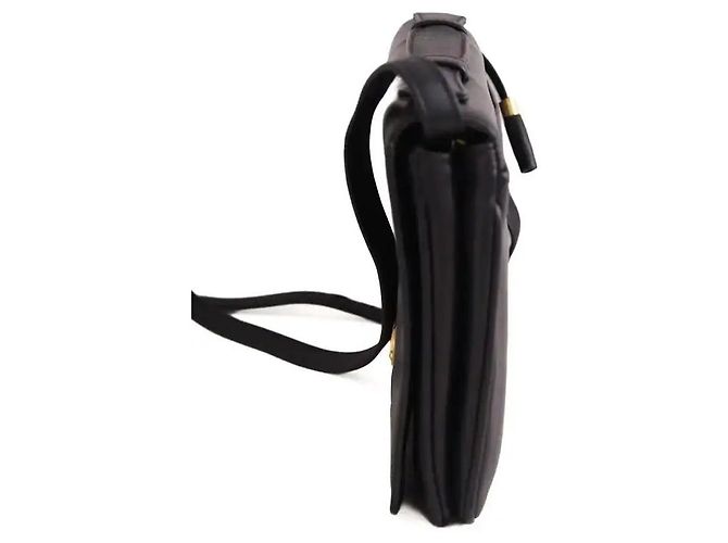 Céline Messenger Triomphe Mini Bolsa Preta Couro Preto - vista 2