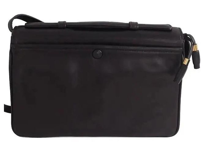 Céline Messenger Triomphe Mini Bolsa Preta Couro Preto - vista 3