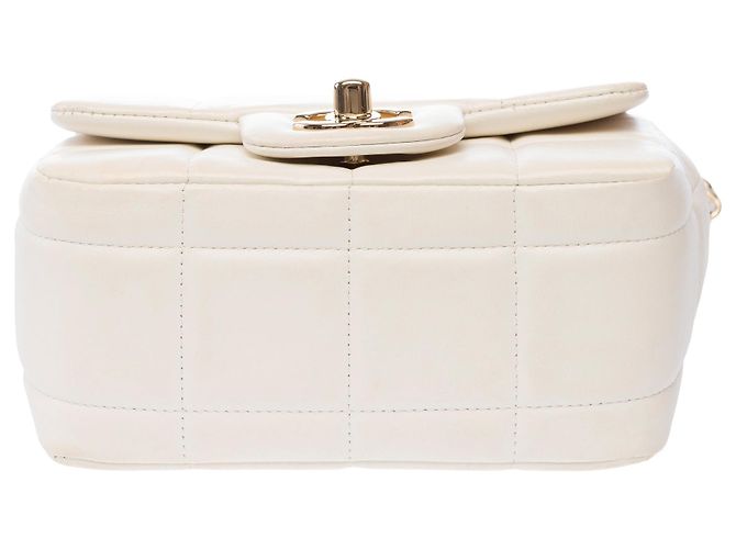 Bolsa CHANEL Timeless/Classique em Couro Branco - 103771 - vista 10