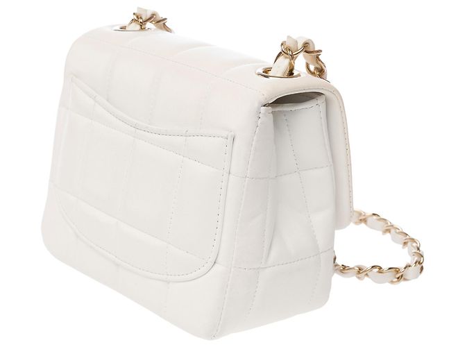 Bolsa CHANEL Timeless/Classique em Couro Branco - 103771 - vista 5