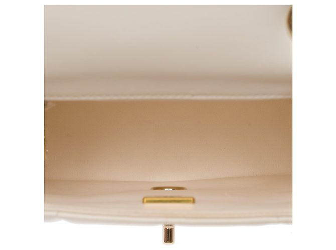 Bolsa CHANEL Timeless/Classique em Couro Branco - 103771 - vista 8