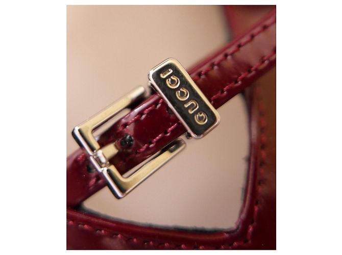 Gucci Seraphine Ballerine a punta con cinturini Bordò - vista 3