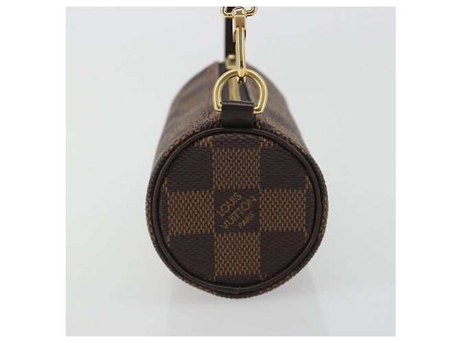 Louis Vuitton Papillon Pochette Damier Ebene Marrone - vista 3