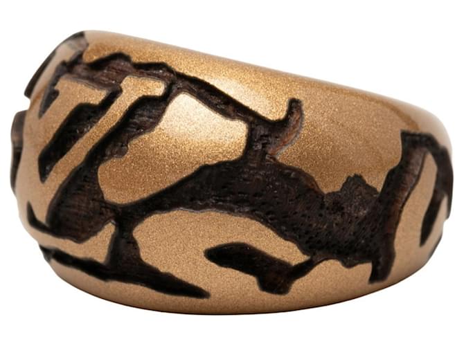 Anello Leo Monogram Louis Vuitton Marrone D'oro - vista 2