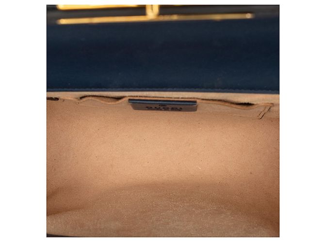 Padlock Borsa a tracolla con catena e lucchetto Gucci Guccissima Blu navy - vista 5