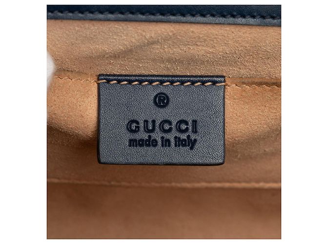 Padlock Borsa a tracolla con catena e lucchetto Gucci Guccissima Blu navy - vista 6
