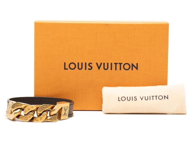 Bracciale Charm Monogram Louis Vuitton Marrone D'oro - vista 5
