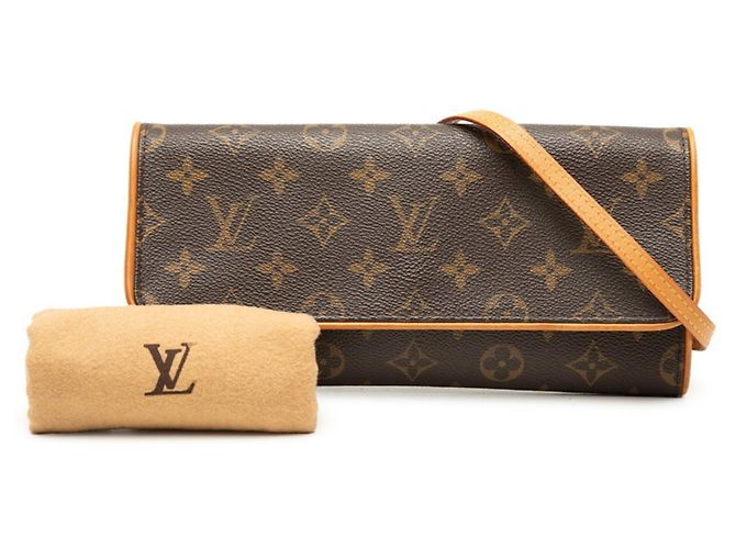 Louis Vuitton Monogram Pochette Twin GM Schultertasche Braun - Ansicht 7