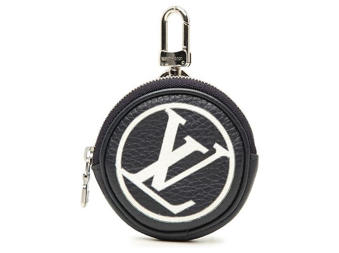 Portachiavi in pelle blu navy Louis Vuitton - vista 2