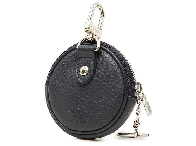Portachiavi in pelle blu navy Louis Vuitton - vista 4