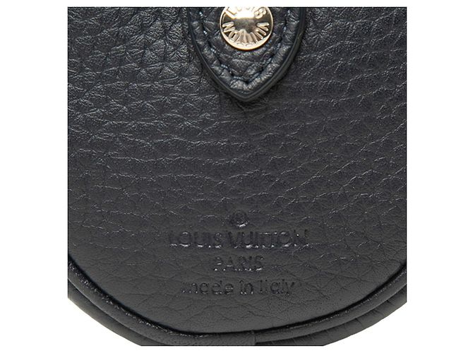 Portachiavi in pelle blu navy Louis Vuitton - vista 8