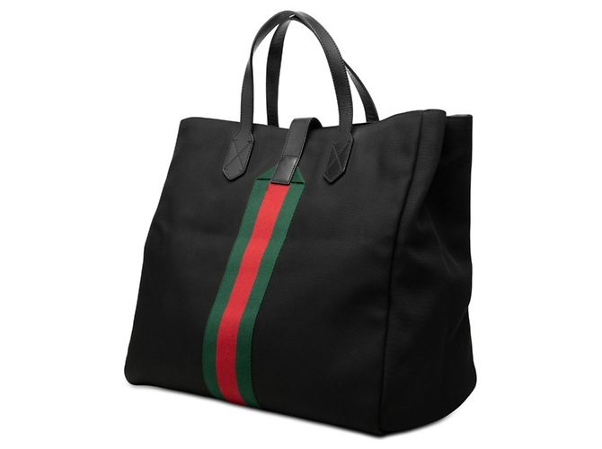 Borsa Tote Gucci Sherry Line Nero - vista 2