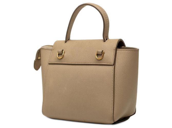 Céline Borsa Celine Belt Bag Pico in pelle beige - vista 2