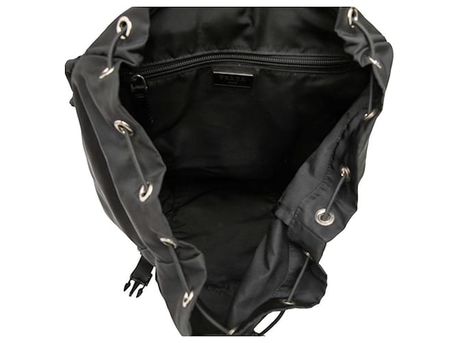 Prada Rucksack mit Triangle-Logo-Plakette Schwarz - Ansicht 4