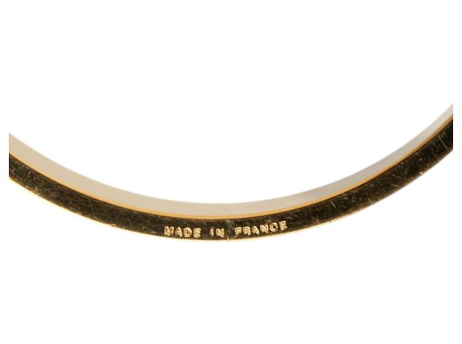 Bracciale Hermès Kelly in pelle nero e oro D'oro - vista 5