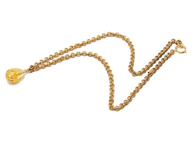 Collana con pendente a catena lunga Chanel Coco Mark D'oro - vista 3