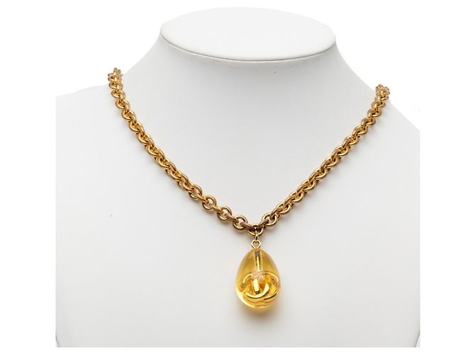 Collana con pendente a catena lunga Chanel Coco Mark D'oro - vista 6