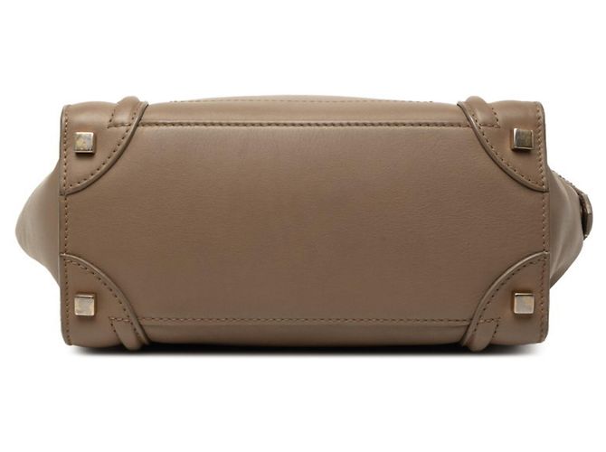 Céline Borsa Micro Luggage Celine in pelle beige - vista 3
