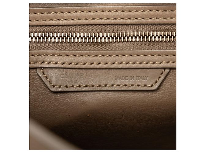 Céline Borsa Micro Luggage Celine in pelle beige - vista 6