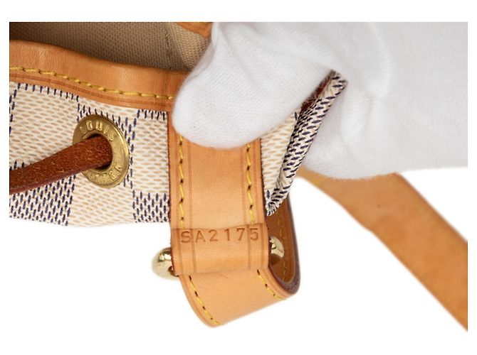 Louis Vuitton Damier Azur Noe BB Crossbody Shoulder Bag White - view 7