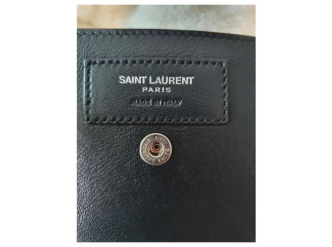 Saint Laurent YSL Borsa Hobo Shearling Nero Bianco - vista 4