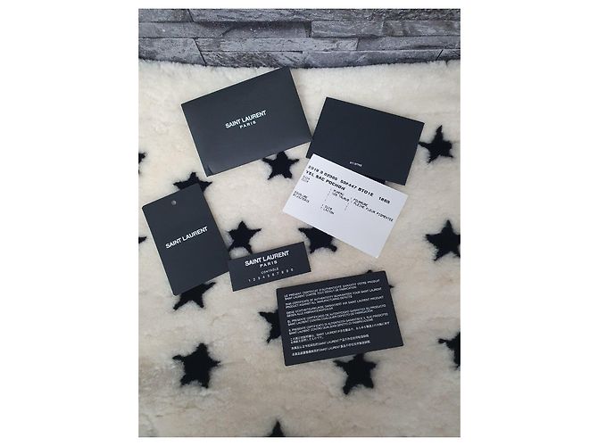 Saint Laurent YSL Borsa Hobo Shearling Nero Bianco - vista 6