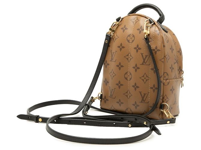 Louis Vuitton Monogram Reverse Palm Springs Rucksack MINI Braun Schwarz - Ansicht 2