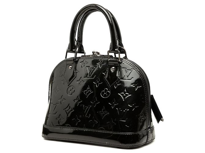 Borsa Louis Vuitton Monogram Vernis Alma BB Nero - vista 2