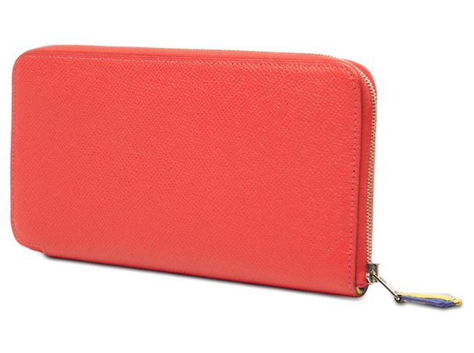 Cartera larga de seda Azap de Hermès Roja - vista 2