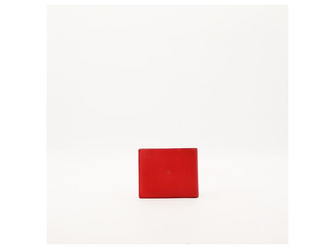 Courreges Courrèges Paris Cartera Bifold de Cuero Rojo Roja - vista 4