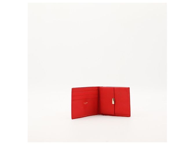 Courreges Courrèges Paris Cartera Bifold de Cuero Rojo Roja - vista 6