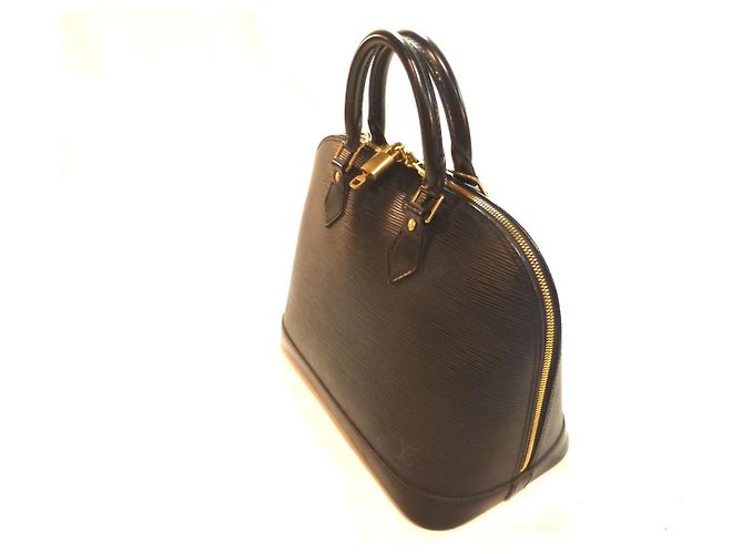 Louis Vuitton Alma PM Pelle Epi Nero - vista 7